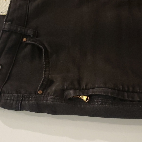 ZARA Denim Pants Women's 42 Skinny Stretch Black - Picture 5 of 14